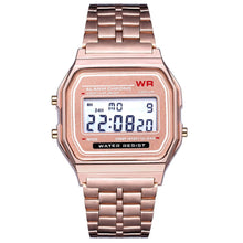 Load image into Gallery viewer, Dropshipping LED Digital Couple Watch Men Women's Business Watch Stainless Steel Strap Ultra Thin Alarm Wrist Watch