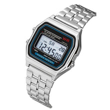 Load image into Gallery viewer, Dropshipping LED Digital Couple Watch Men Women's Business Watch Stainless Steel Strap Ultra Thin Alarm Wrist Watch