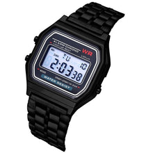 Load image into Gallery viewer, Dropshipping LED Digital Couple Watch Men Women's Business Watch Stainless Steel Strap Ultra Thin Alarm Wrist Watch